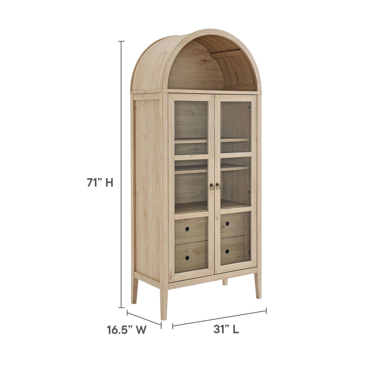 Nolan Tall Arched Storage Display Cabinet by Modway FredCo