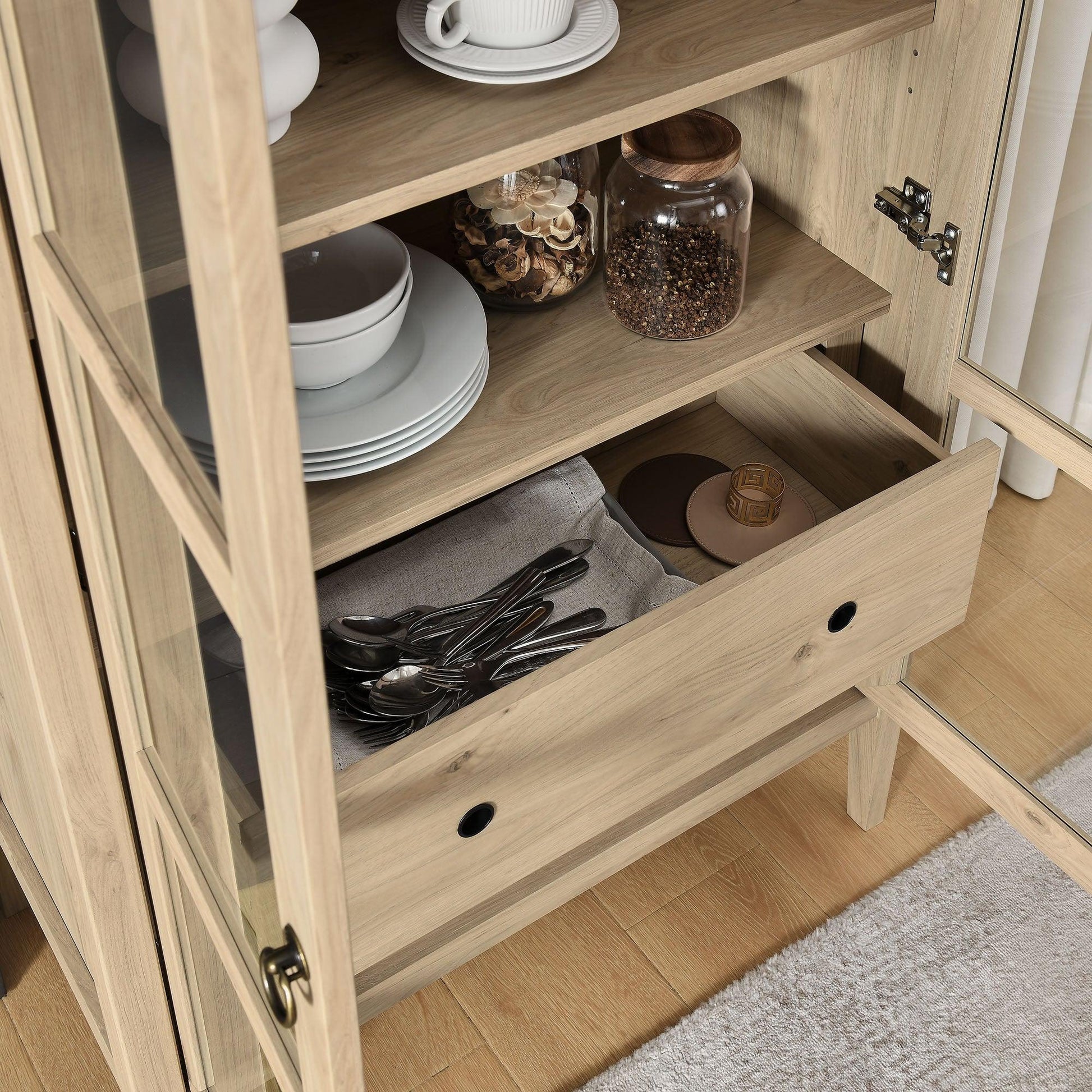 Nolan Tall Arched Storage Display Cabinet by Modway FredCo