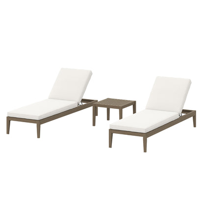 Northlake 3-Piece Outdoor Patio Teak Wood Furniture Set FredCo
