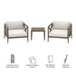Northlake 3-Piece Outdoor Patio Teak Wood Furniture Set with Armchair and Side Table by Modway EEI-7275 FredCo