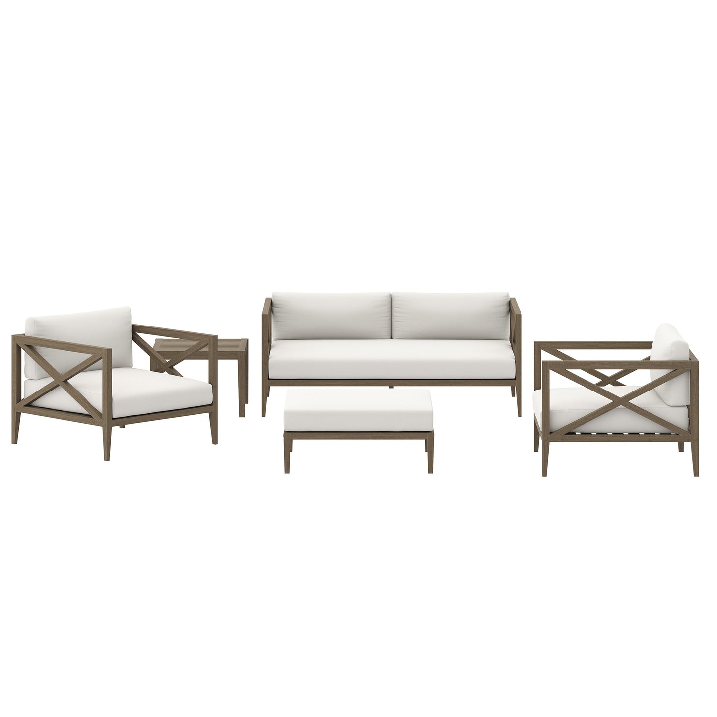 Northlake 5-Piece Outdoor Patio Teak Wood Furniture Set by Modway EEI-7274 FredCo