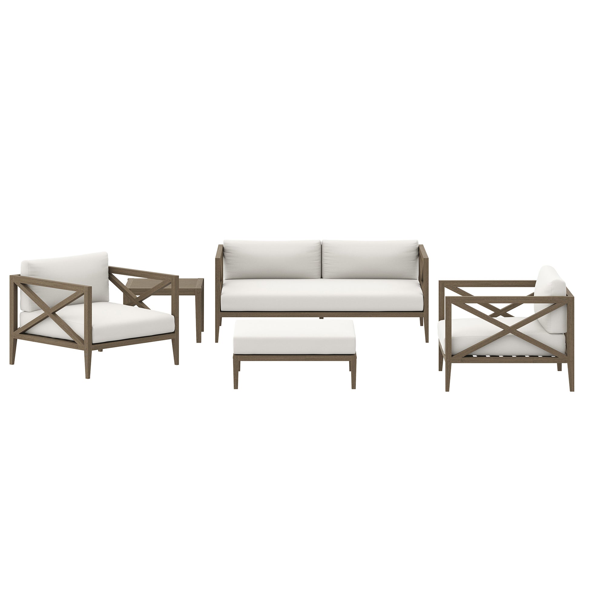 Northlake 5-Piece Outdoor Patio Teak Wood Furniture Set by Modway EEI-7274 FredCo