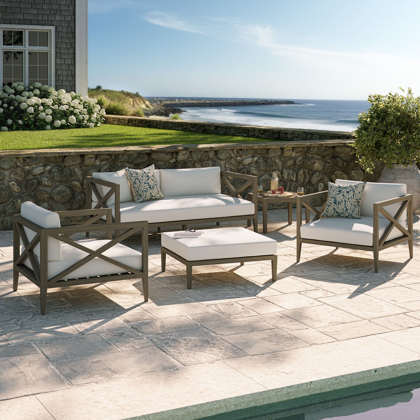 Northlake 5-Piece Outdoor Patio Teak Wood Furniture Set by Modway EEI-7274 FredCo
