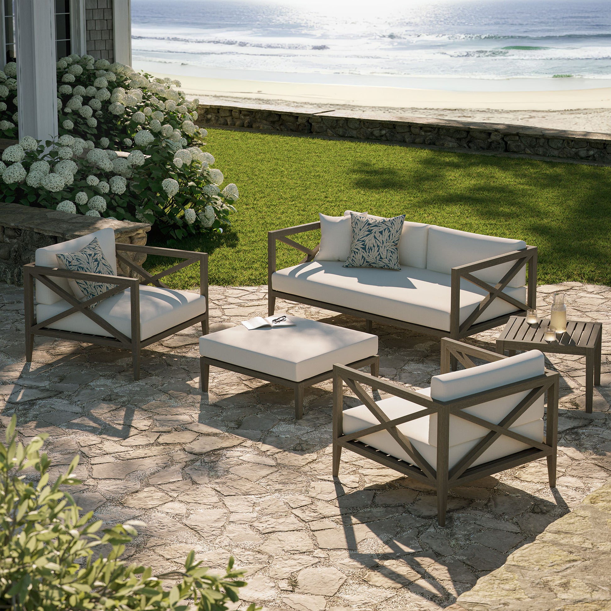 Northlake 5-Piece Outdoor Patio Teak Wood Furniture Set by Modway EEI-7274 FredCo