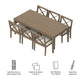 Northlake 7-Piece Outdoor Patio Teak Wood Dining Set by Modway EEI-7445 FredCo