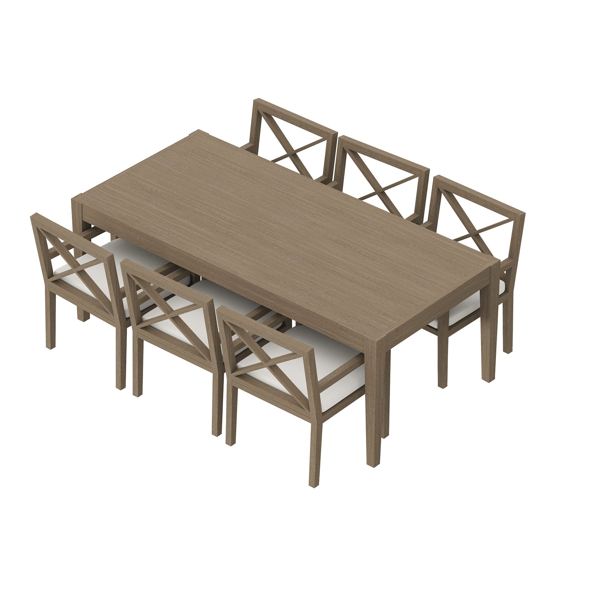 Northlake 7-Piece Outdoor Patio Teak Wood Dining Set by Modway EEI-7445 FredCo