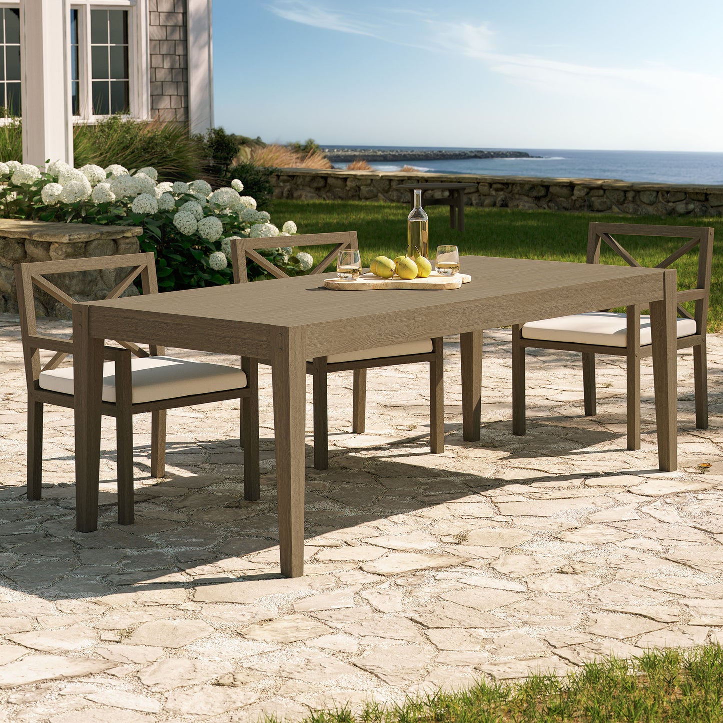 Northlake 83" Rectangular Outdoor Patio Teak Dining Table by Modway EEI-7257 FredCo