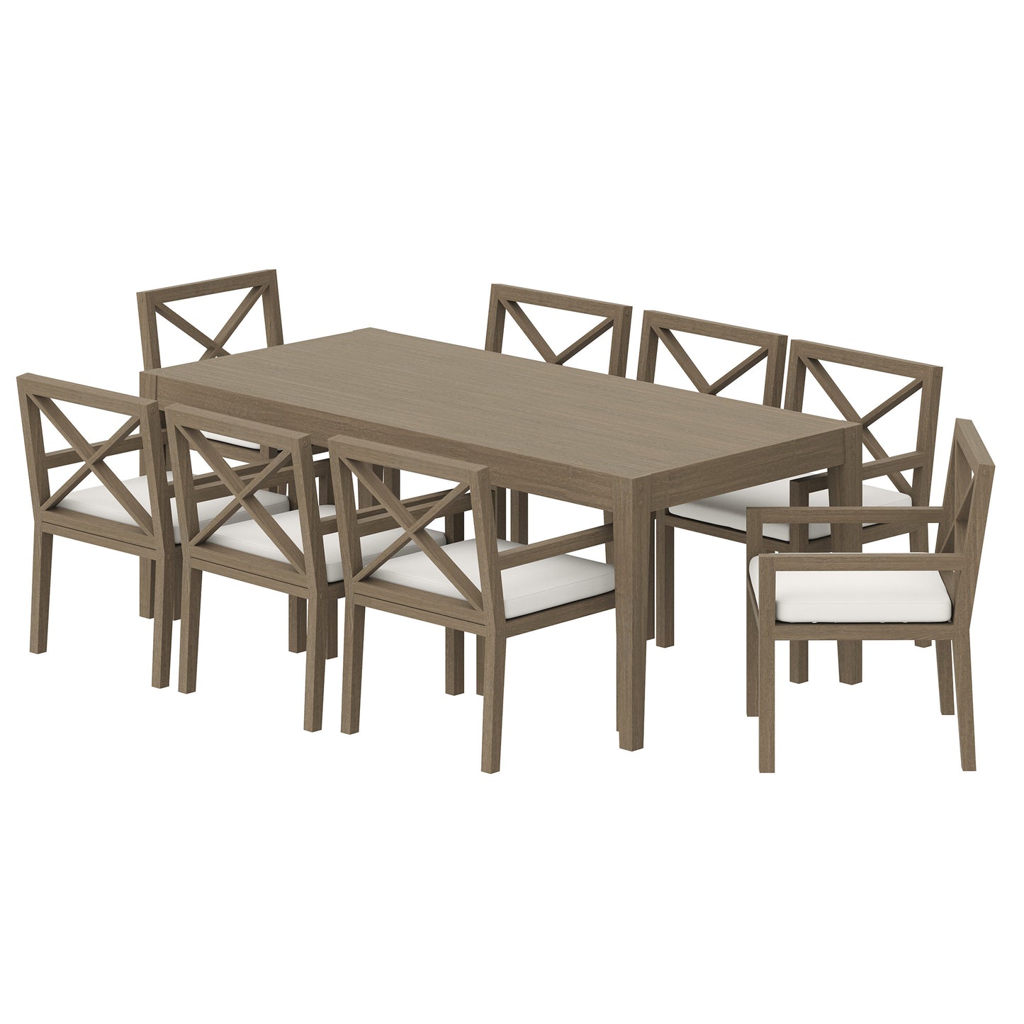 Northlake 9-Piece Outdoor Patio Teak Wood Dining Set by Modway EEI-7271 FredCo