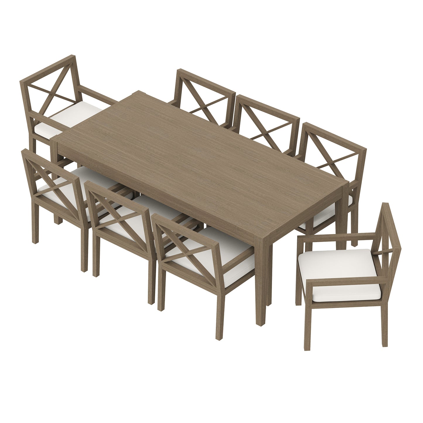 Northlake 9-Piece Outdoor Patio Teak Wood Dining Set by Modway EEI-7271 FredCo