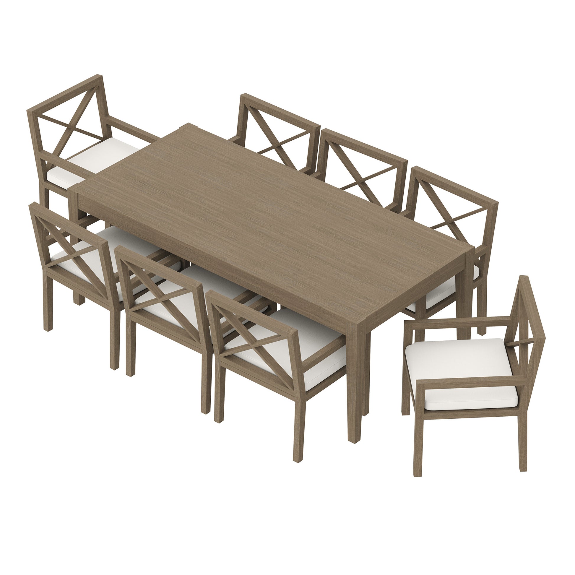 Northlake 9-Piece Outdoor Patio Teak Wood Dining Set by Modway EEI-7271 FredCo