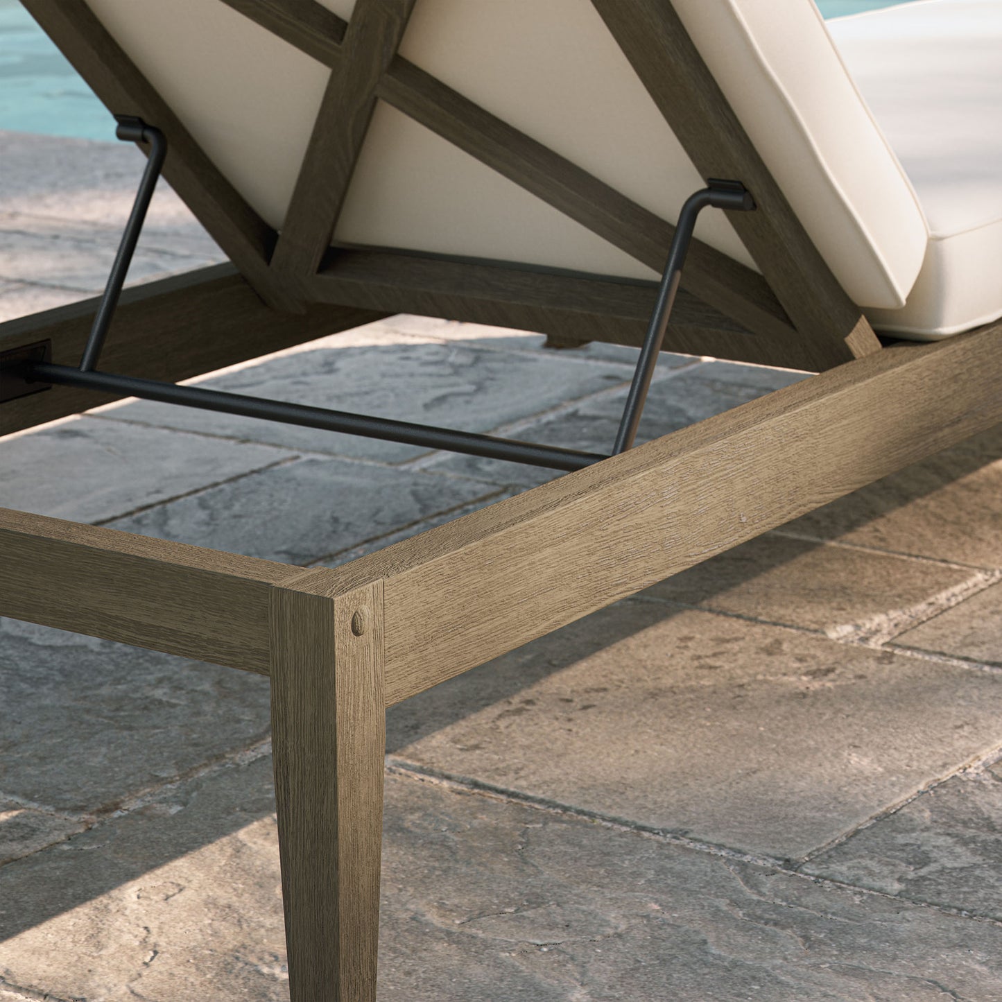 Northlake Outdoor Patio Teak Chaise Lounge by Modway EEI-7256 FredCo