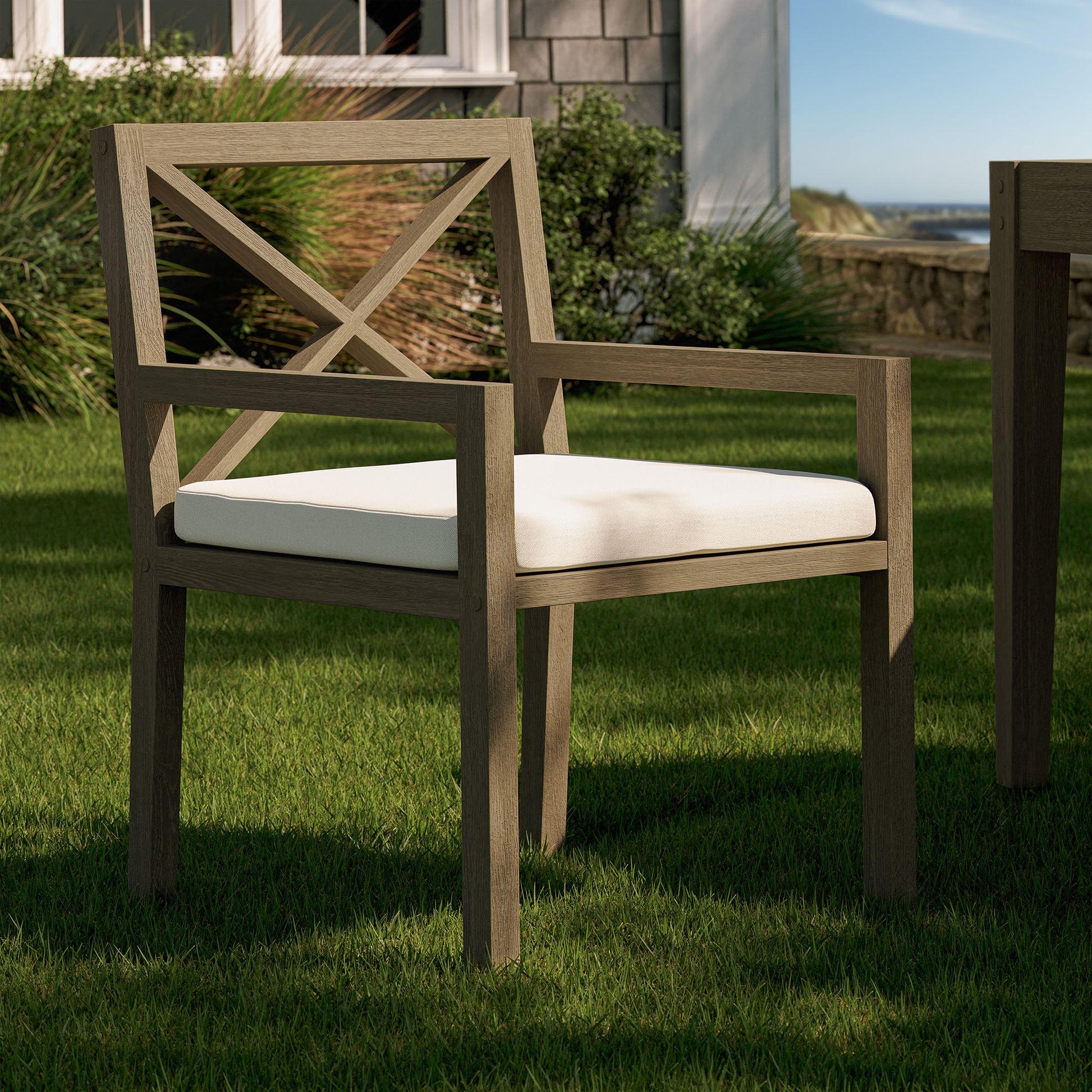 Northlake Outdoor Patio Teak Dining Armchair by Modway EEI-7253 FredCo