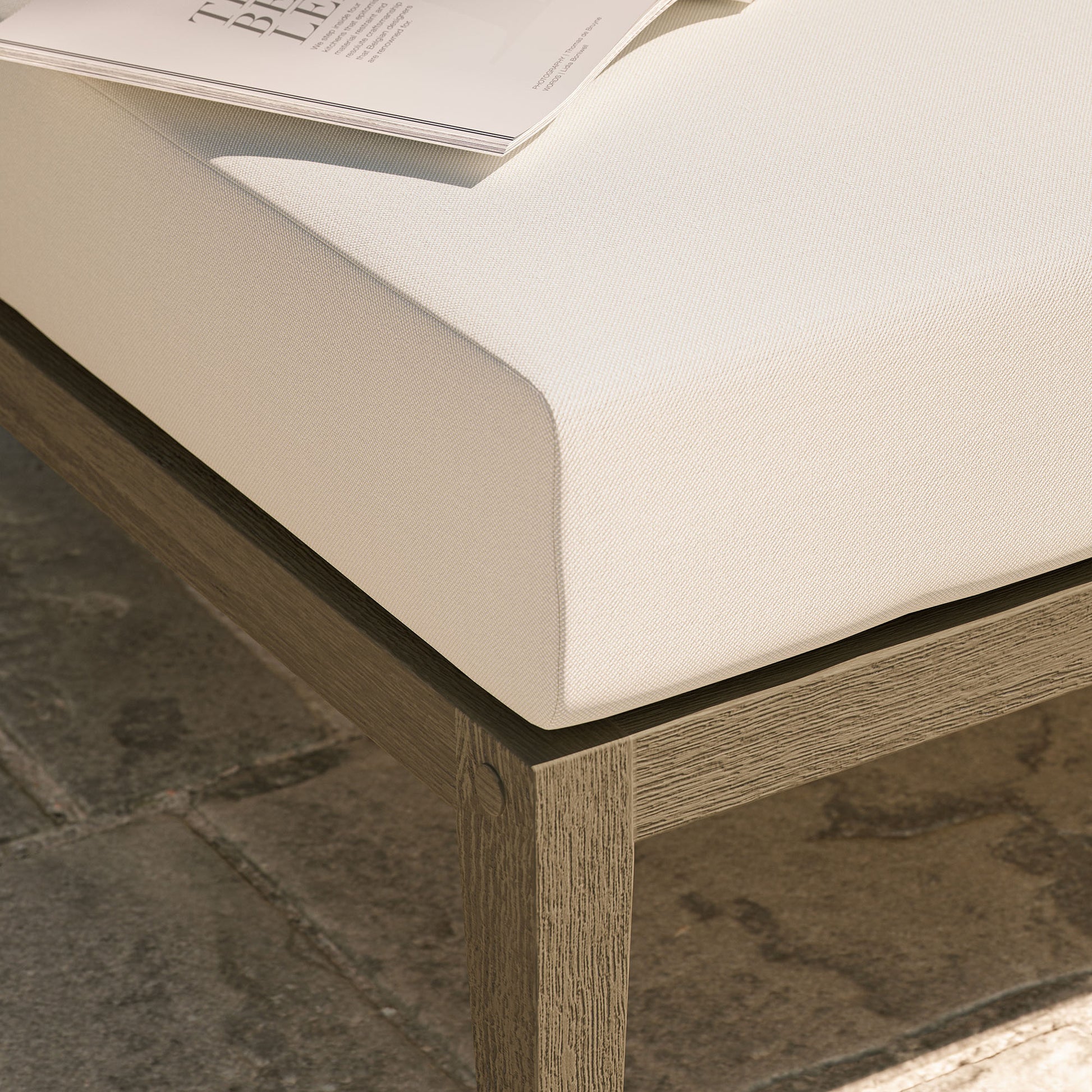 Northlake Outdoor Patio Teak Ottoman by Modway EEI-7255 FredCo