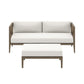 Northlake Outdoor Patio Teak Wood Loveseat and Ottoman Set by Modway EEI-7273 FredCo