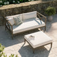 Northlake Outdoor Patio Teak Wood Loveseat and Ottoman Set by Modway EEI-7273 FredCo