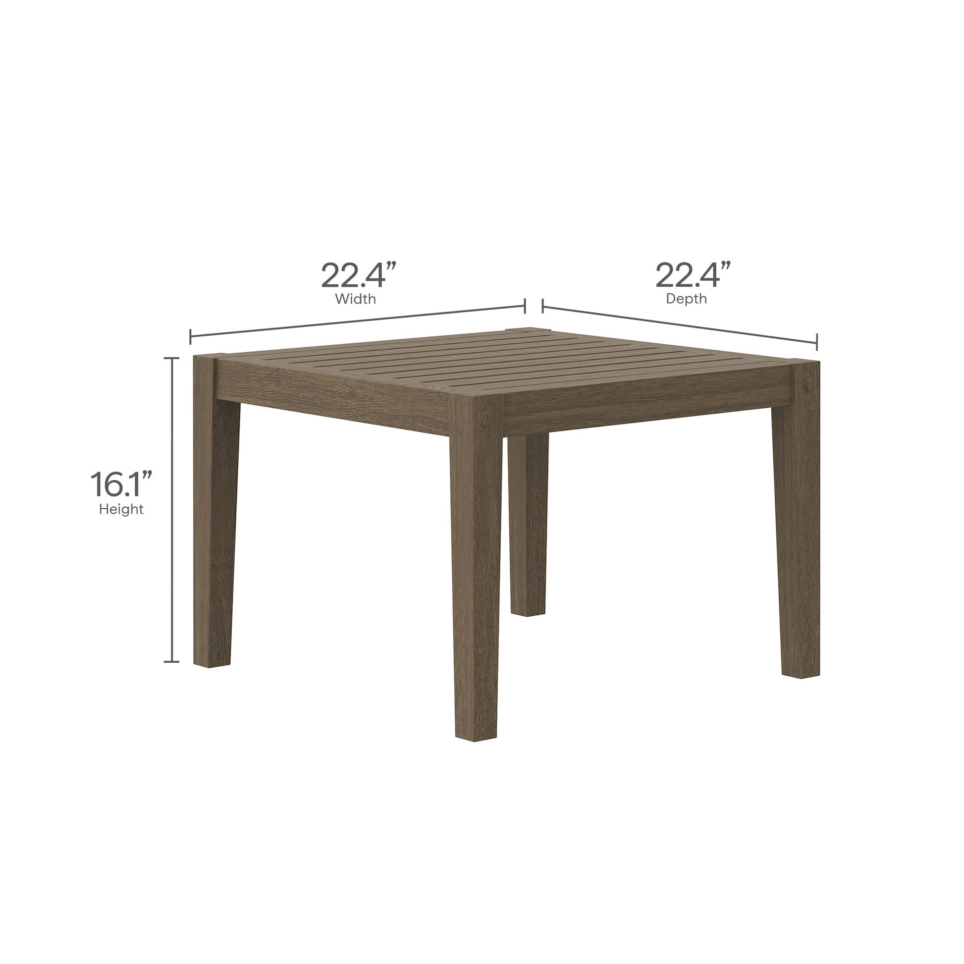 Northlake Square Outdoor Patio Teak Side Table by Modway EEI-7258 FredCo