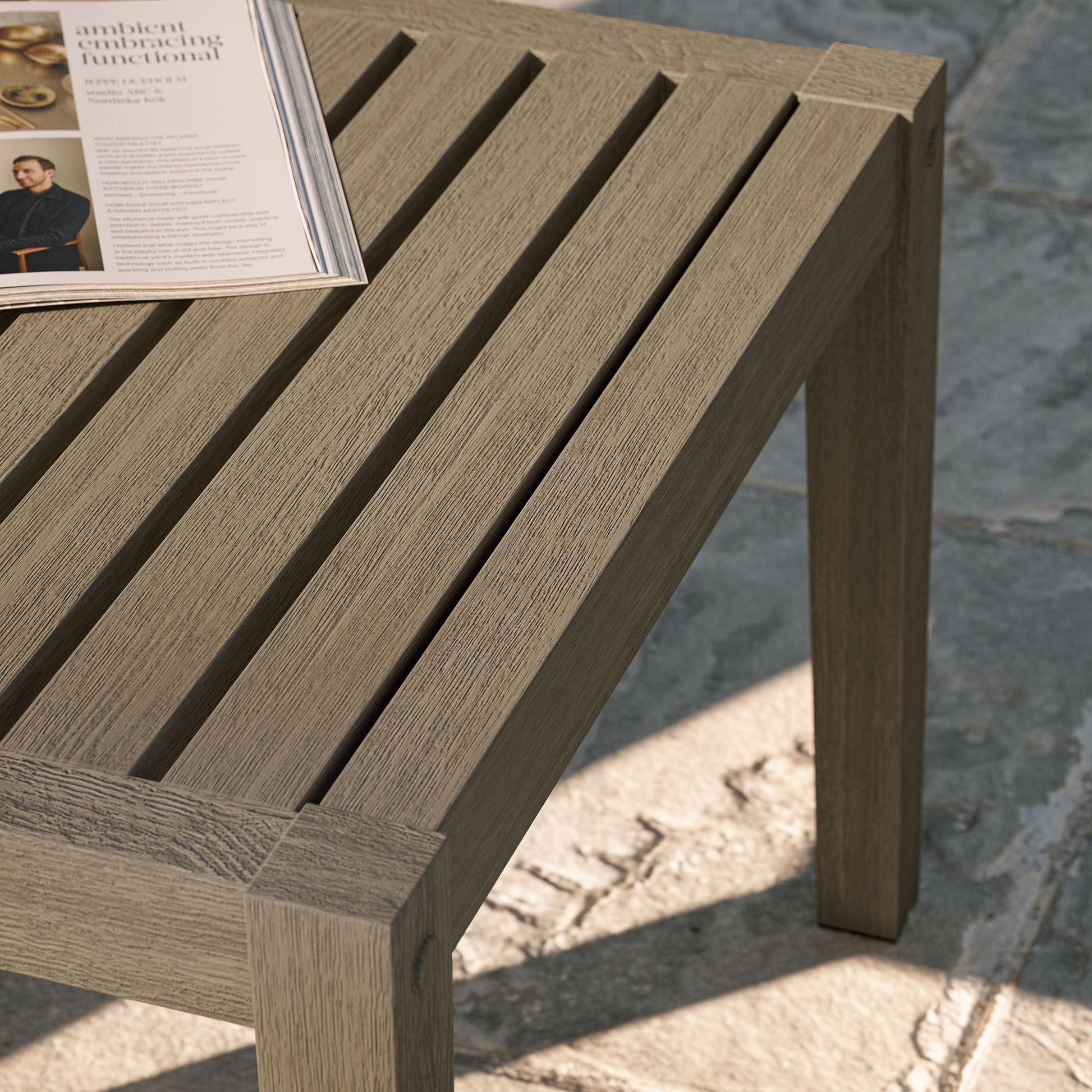 Northlake Square Outdoor Patio Teak Side Table by Modway EEI-7258 FredCo
