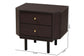 Norwood Modern Transitional Two-Tone Black and Espresso Brown Finished Wood 2-Drawer End Table FredCo