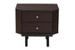 Norwood Modern Transitional Two-Tone Black and Espresso Brown Finished Wood 2-Drawer End Table FredCo