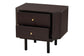 Norwood Modern Transitional Two-Tone Black and Espresso Brown Finished Wood 2-Drawer End Table FredCo