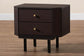 Norwood Modern Transitional Two-Tone Black and Espresso Brown Finished Wood 2-Drawer End Table FredCo