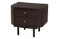 Norwood Modern Transitional Two-Tone Black and Espresso Brown Finished Wood 2-Drawer End Table FredCo
