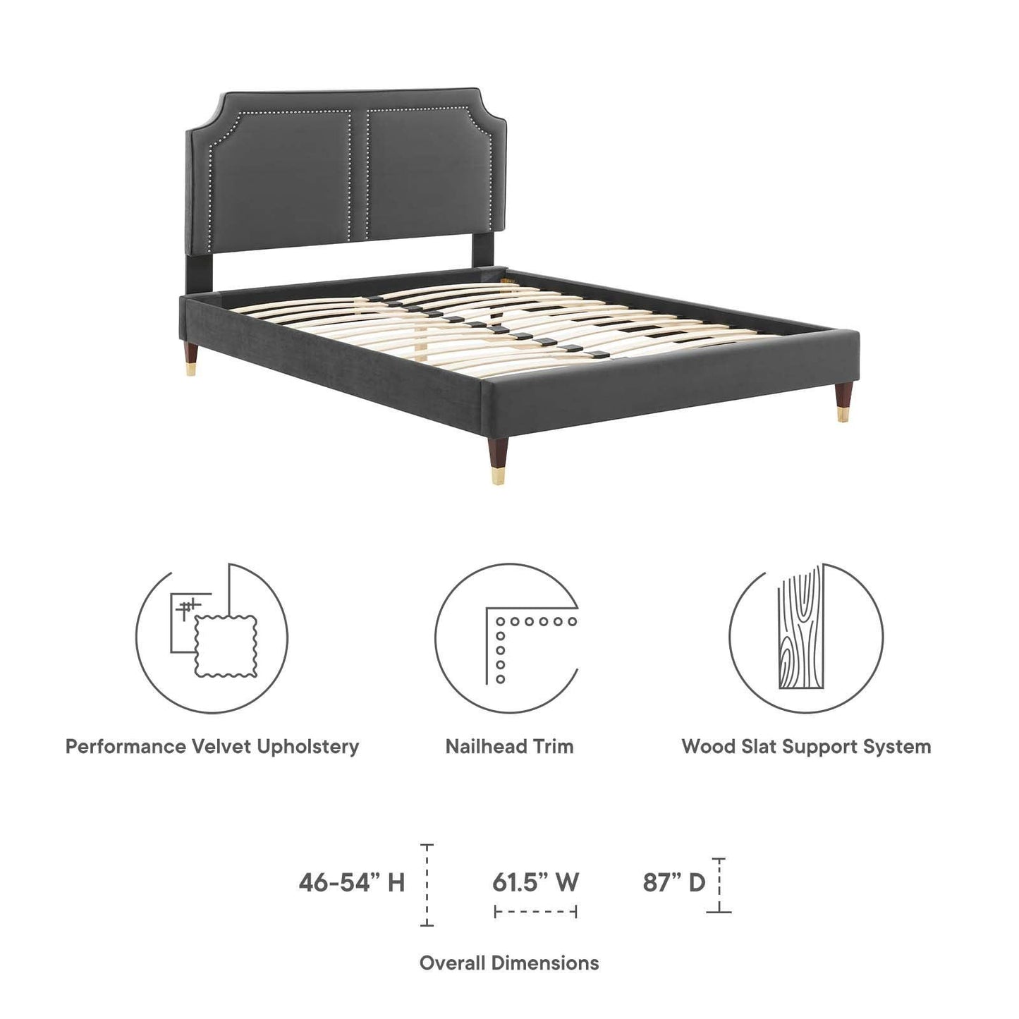 Novi Performance Velvet Twin Bed, MOD-6793 FredCo