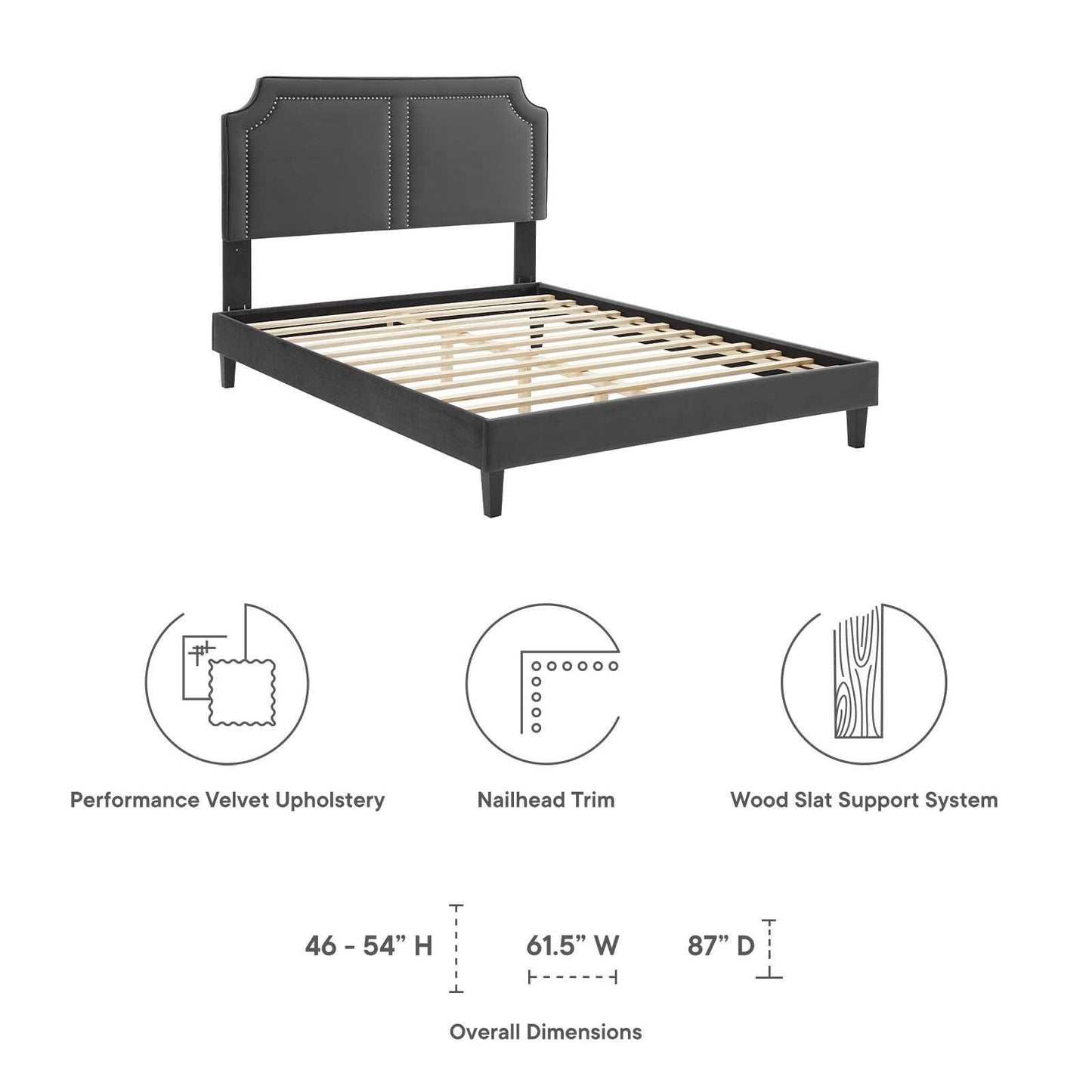 Novi Performance Velvet Twin Bed, MOD-6798 FredCo
