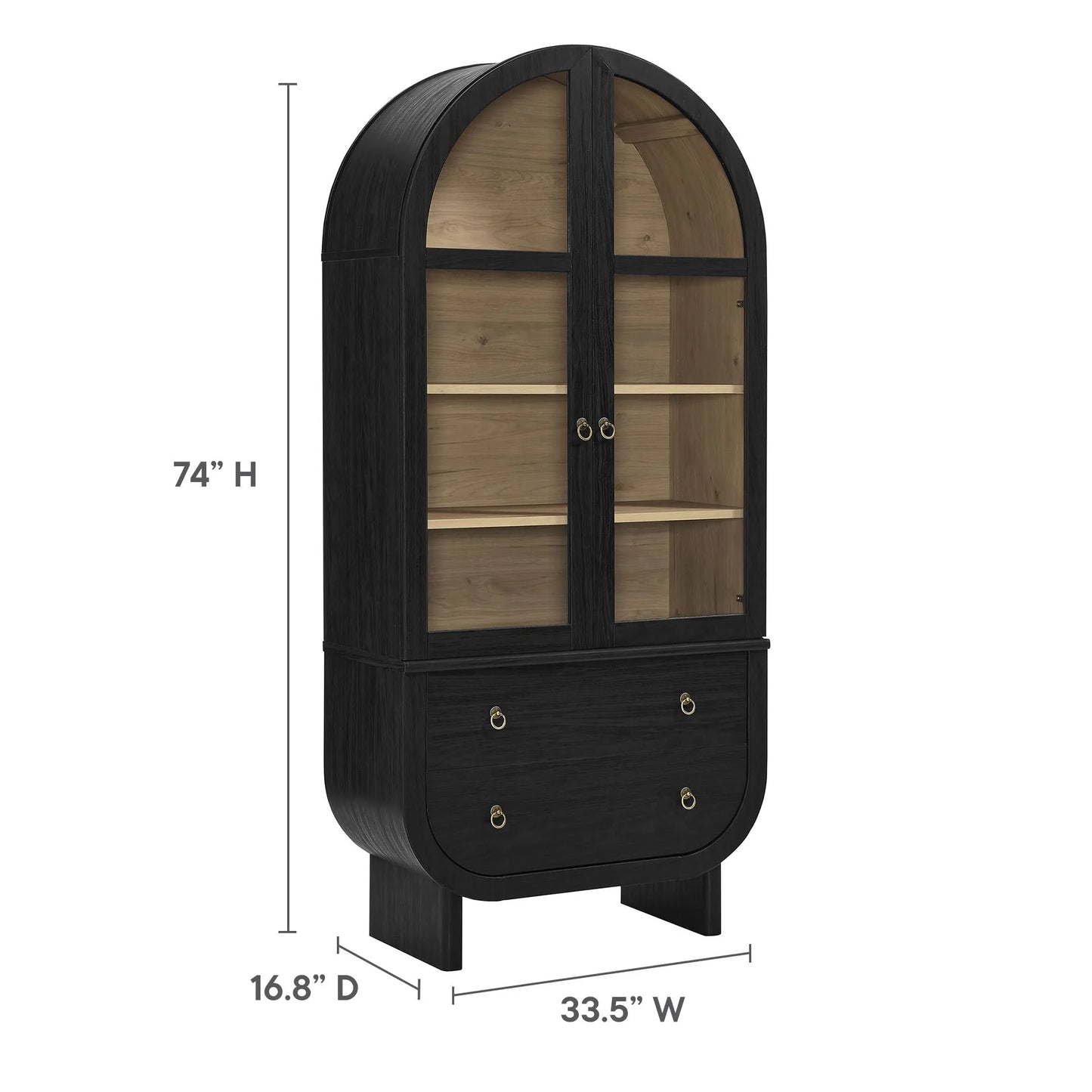 Nyx Arched Display Cabinet by Modway EEI-7216 FredCo