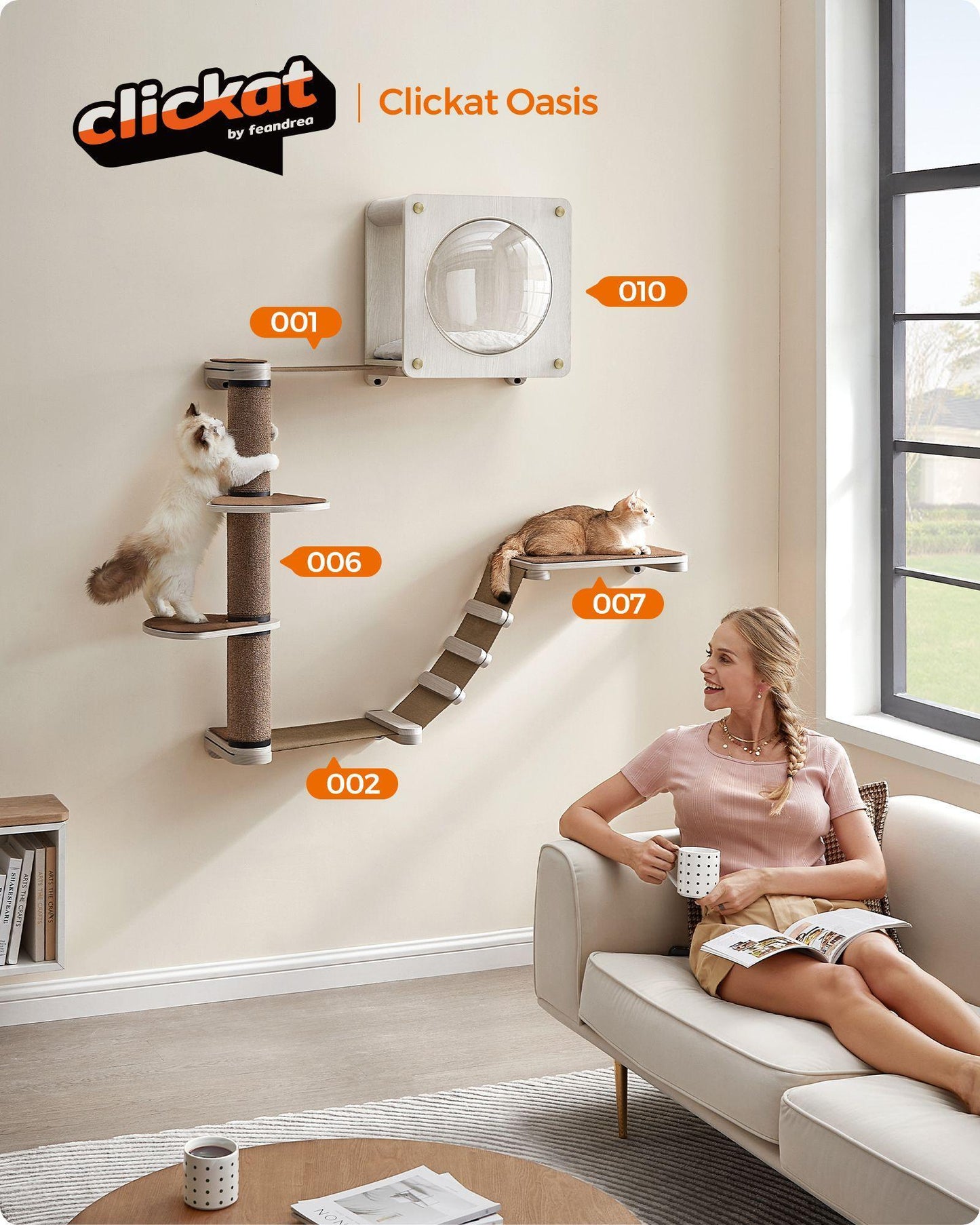 Oasis - Cat Wall Furniture Set of 5 FredCo