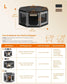 Octagon Dog Playpen L Slate Gray and Ink Black FredCo