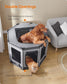 Octagon Dog Playpen XL Dove Gray and Slate Gray FredCo