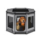 Octagon Dog Playpen XL Dove Gray and Slate Gray FredCo