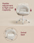 Office Chair with Cotton-Linen Fabric Cappuccino Beige and Cloud White FredCo