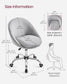 Office Chair with Cotton-Linen Fabric Dove Gray FredCo