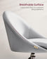 Office Chair with Cotton-Linen Fabric Dove Gray FredCo