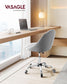 Office Chair with Cotton-Linen Fabric Dove Gray FredCo