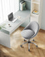 Office Chair with Cotton-Linen Fabric Dove Gray FredCo
