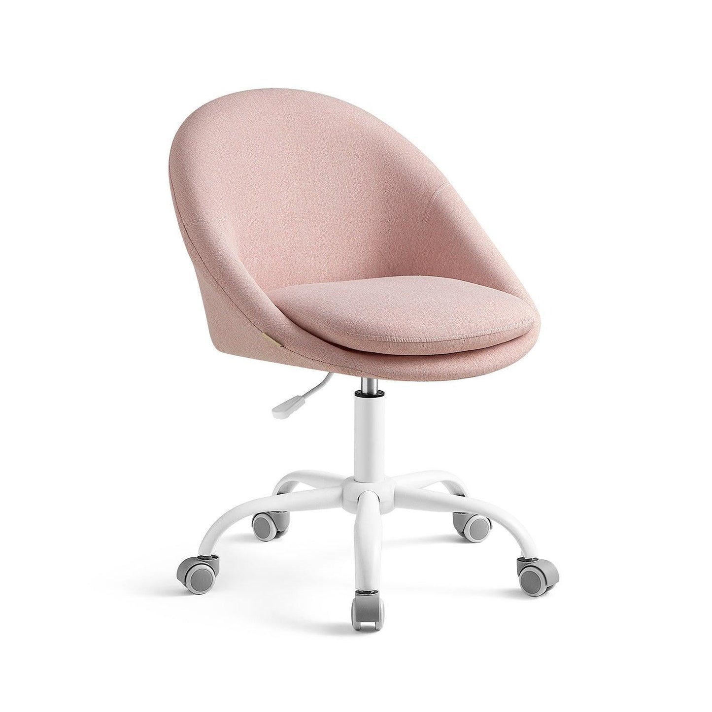 Office Chair with Cotton-Linen Fabric Jelly Pink FredCo