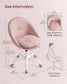Office Chair with Cotton-Linen Fabric Jelly Pink FredCo