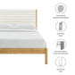 Olea Channel Tufted Boucle Solid Wood King Platform Bed by Modway FredCo