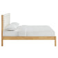 Olea Channel Tufted Boucle Solid Wood Queen Platform Bed by Modway FredCo