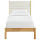 Olea Channel Tufted Boucle Solid Wood Twin Platform Bed by Modway FredCo