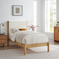 Olea Channel Tufted Boucle Solid Wood Twin Platform Bed by Modway FredCo