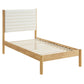 Olea Channel Tufted Boucle Solid Wood Twin Platform Bed by Modway FredCo
