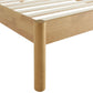 Olea Channel Tufted Boucle Solid Wood Twin Platform Bed by Modway FredCo