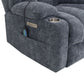 Omarion Blue Chenille Power Motion Recliner with Lift, Heating & Massage Function FredCo