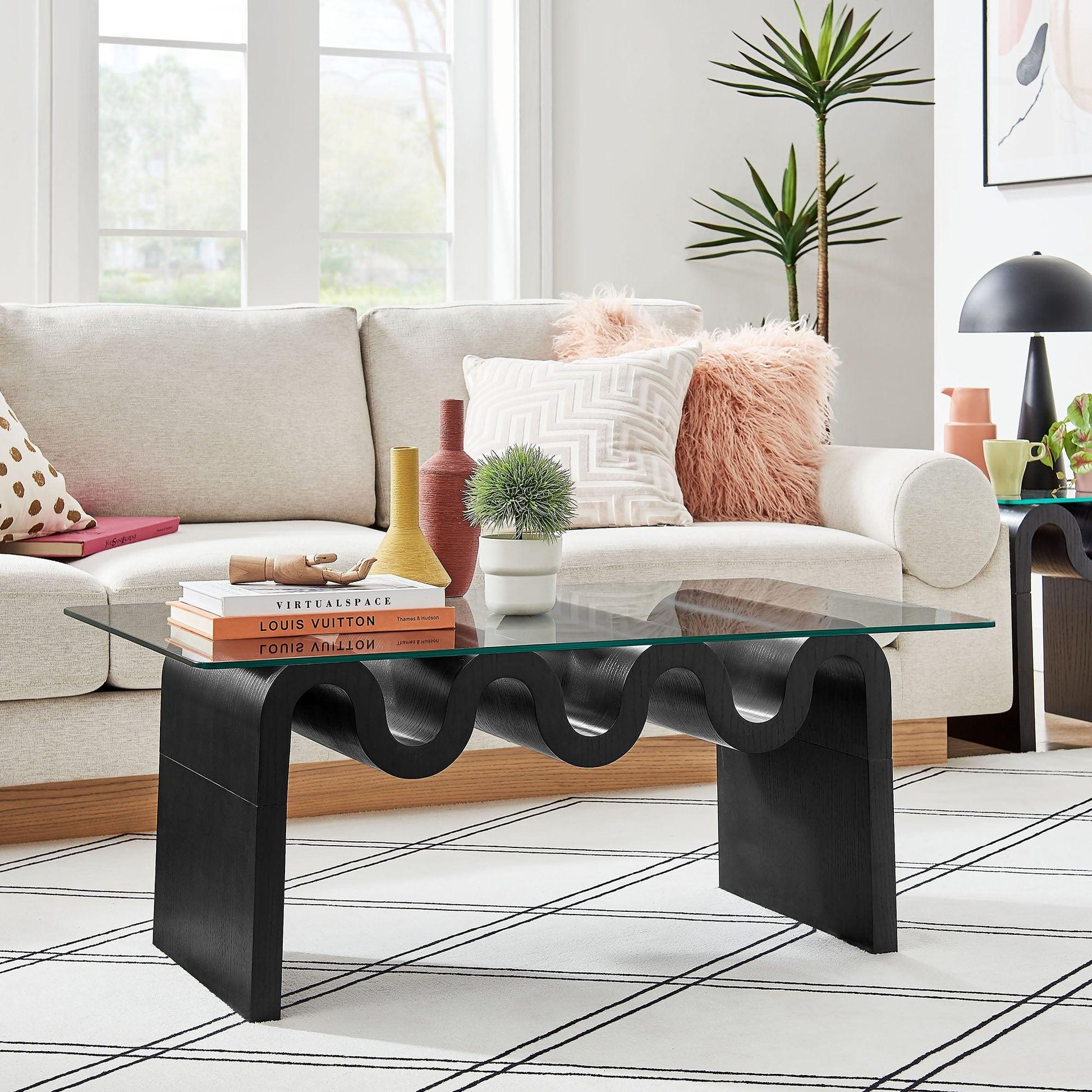 Ondine Glass Top Coffee Table by Modway FredCo