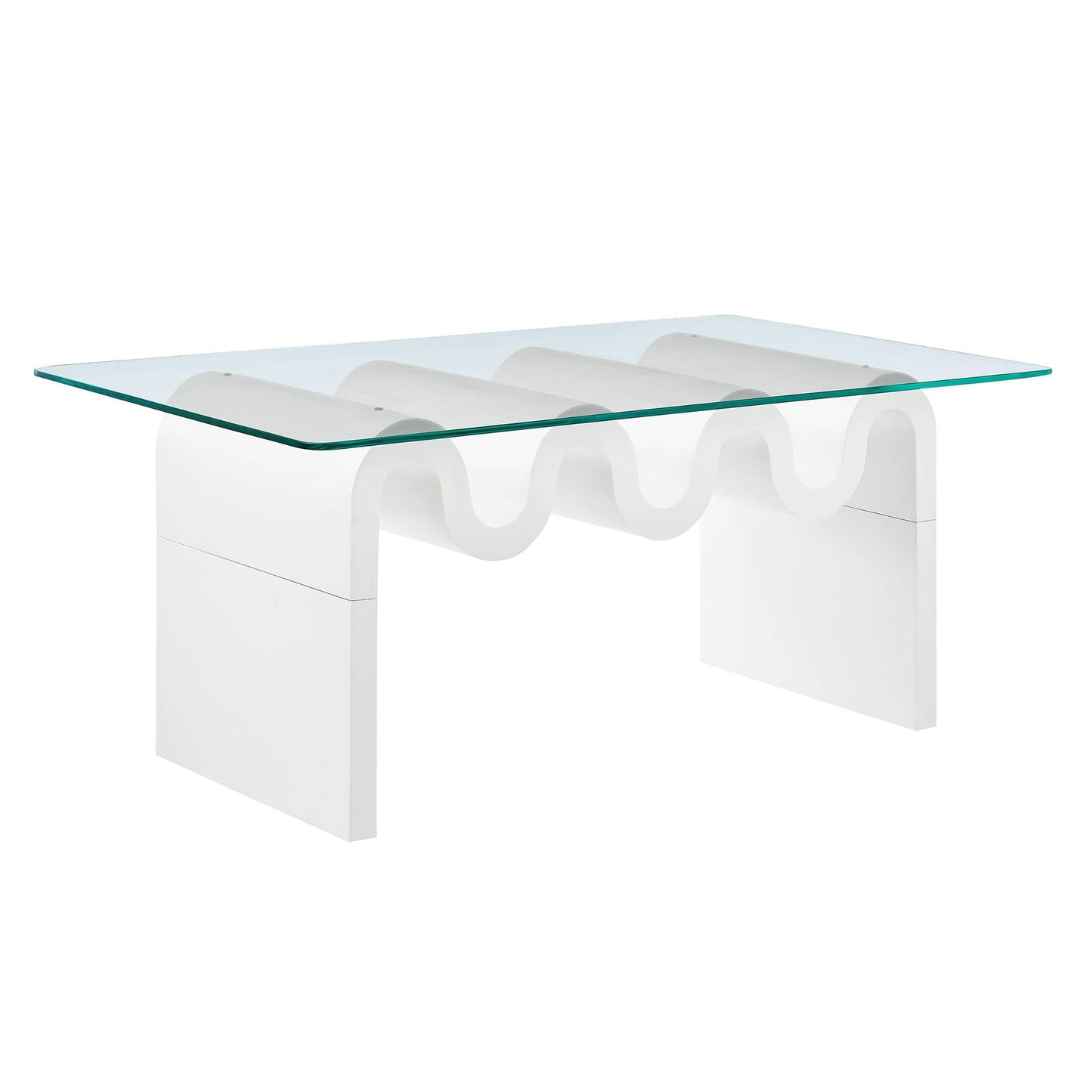 Ondine Glass Top Coffee Table by Modway FredCo