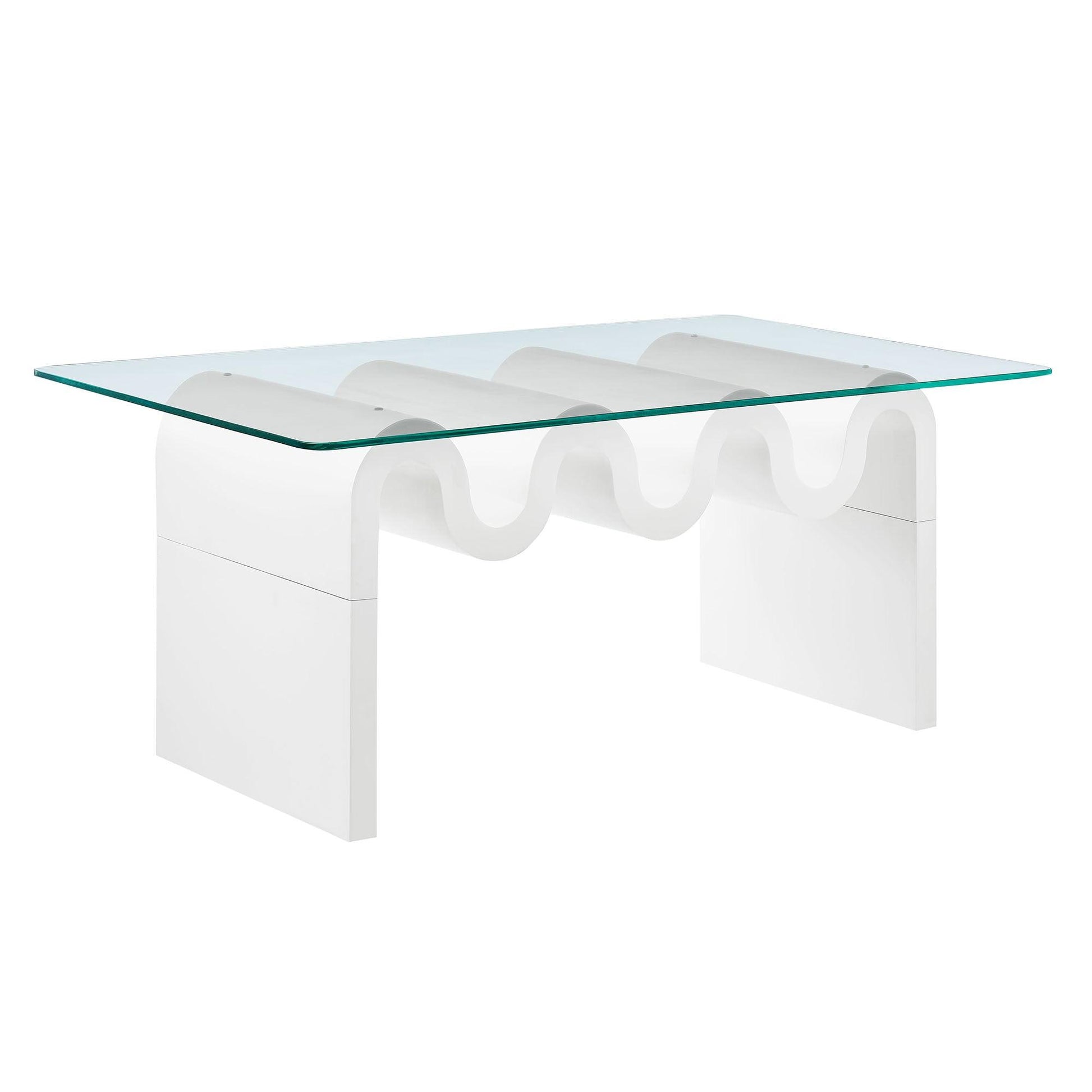 Ondine Glass Top Coffee Table by Modway FredCo